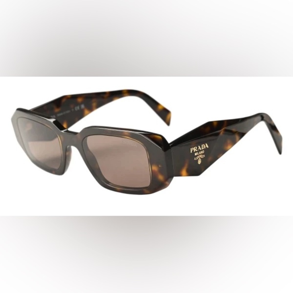 Prada Tortoise Rectangle Sunglasses